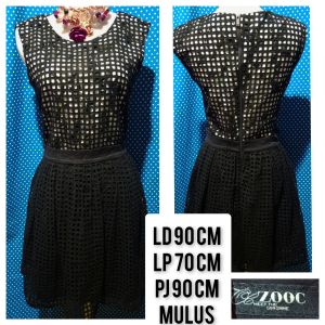 DRESS KUTUNG/SLEEVELESS HITAM(ZOOC) 1