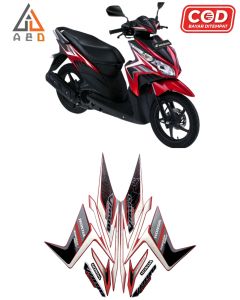 Striping Stiker Lis Motor Honda Vario Techno 110 Karbu 2011 Standar Full Set