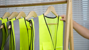 Safety Vest Reflective High Viz Reflective Vest Oxford Fabric Multi Pockets With Zipper Vest