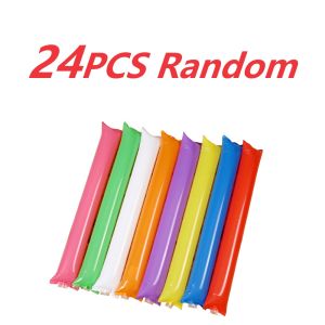 24/48pcs Inflatable Clapper Cheerstick Inflatable Sticks Balloon Stick Clapper Cheering Stick Noise Maker Balloon Concert Party