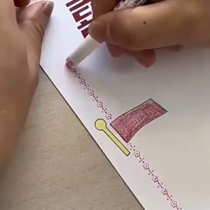 6Pcs/Set Flower Line Shape Highlighter Pen Roller Tip Curve Liner Marker Kawaii Korean Stationery School Office Supplies Gifts