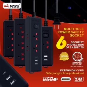 NSS 3 m extension cord power socket multifunctional expansion socket 2Gang