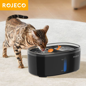 ROJECO 2.5L Dual-Pet Water Fountain Cat Water Dispenser Automatic Pet Water Dispenser Filter Accessories Cat Drinking Fountain