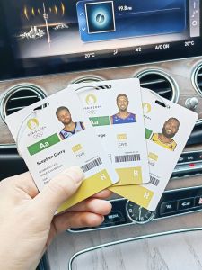 Basketball Dream Team Pendant Athlete Participant Card Keychain Collectible Star Player Card Plastic Festive Creative Gift