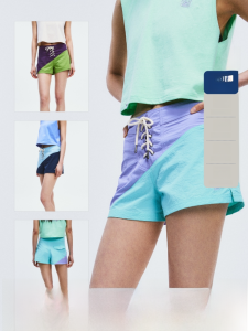 ผู้หญิง โต้คลื่น กางเกงขาสั้น กระเป๋าเปิดประทุน Cross-tie ฤดูร้อน 2024 กางเกงลำลอง โพลีเอสเตอร์ ไฟเบอร์หนาปกติ