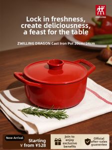 ZWILLING | Red Cast Iron Cooking Pot For Soups