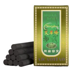 10Pcs/Box Smokeless Moxa Stick Wild Artemisia Argy Wormwood Mugwort Rolls Moxibustion Heating Acupuntura Massage Health Care
