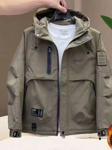 แจ็คเก็ตขนแกะหนาสำหรับผู้ชายในฤดูหนาว แจ็คเก็ตแบบมีฮู้ด แจ็คเก็ตแบบมีฮู้ดแบบทำงาน เสื้อคลุมกันหนาวแบบลำลอง แจ็คเก็ตขนแกะแบบยูนิเซ็กซ์