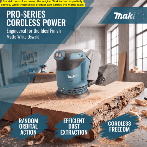 Makita | Makita DBO180Z 18V Brushless Cordless Rechargeable Disc Random Orbital Sander Woodworking Sanding Putty Polishing Bare Tool