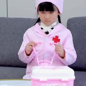 Doctor Nurse Role Play Set Medical Tools With Stethoscope Injectors In A Pretend Play Trolley Box Ideal Gift for Kids Boys Girls