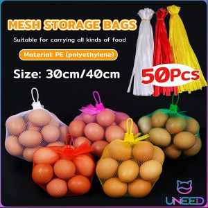 Need. 50pcs Mesh Storage Bags Egg Packaging Bag Reusable Net Bags Storage Fruits Seafood
