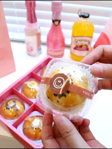 50PCS Mooncake Packaging Lining Box/Disposable Dessert Egg Yolk Crisp Tray with Lid/Cookie Container Baking Box 