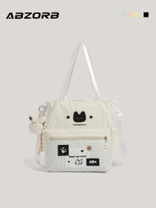 ABZORB Cute Shoulder Crossbody Bag for Female Students Handbag School Bag Research Bag Single Shoulder Bag Canvas Youth Style