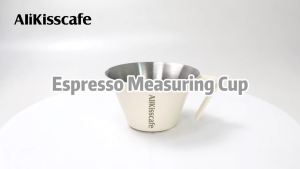 AliKisscafe 100ml Cốc Đo Cà Phê Bằng Thép Không Gỉ Chiết Xuất Cà Phê Espresso Đổ Nhà Bếp Gia Đình Dụng Cụ Pha Chế Cà Phê Đen/Bạc/Trắng Cổ điển/Trắng Sữa