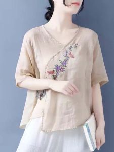 Áo Thun Mỏng V-Neck Rộng Rãnh Retro Elegance Mùa Hè