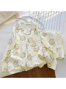 Usc Childrens Sleepwear Long Sleeve Cotton Home Clothes Set Cartoon Cute Girls Pyjamas Spring Autumn New Style Kids Fashion