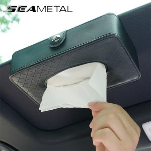 SEAMETAL Leather Car Tissue Box Storage Holder Paper Towel Holder