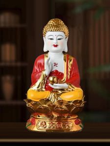 Buddhist Deity Home Decorative Figurine Aniduo Buddha Medicine Buddha Sakuma Bouqi Ceramic Handmade Craft Safety Assurance