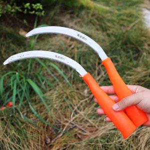 YESPERY 2Pcs Stainless Steel Sickle Farming Tool With Teeth Weeding Sickle Harvesting Garden Grass Cutter for Lawn Yard ﻿