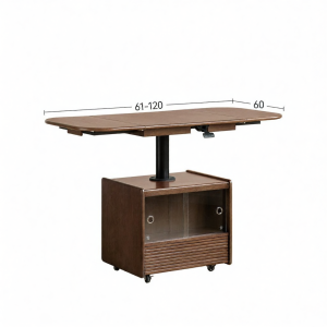 WEISHA | Retro Foldable Adjustable Solid Wood Tea Table