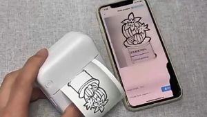 Máy in nhiệt mini cầm tay bluetooth để in sticker - ghi chú - in hình tô màu cho bé