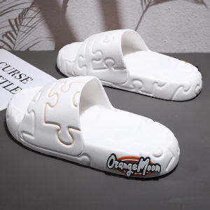 Mens Summer Outdoor Anti-Slip Wear-Resistant Beach Sandals Slippers Soft Bottom Indoor Slippers Trendy Phat Leather EVA