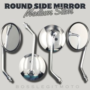 ALLOY ROUND SIDE MIRROR FOR RUSI GALA 125 |MEDIUM STEM high quality side mirror