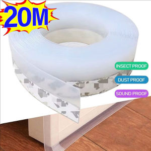 20M Door Bottom Seal Strip Weather Window Rubber Seal Weatherstrip Windproof Dust Self Adhesive Door Windshield Sealing Tape