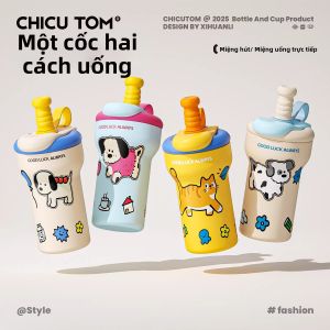 CHICU TOM | Cute Portable Thermal Cup with Straw Ceramic