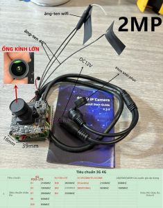 Camera IP Không Dây 4G Mini CCTV P2P Onvif Tích Hợp Âm Thanh Mô-đun SIM Tự Lắp Ráp Chip Board LTE Cat 4 Camera Trong Nhà 5MP Dành Cho Ứng Dụng Camhipro
