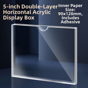 Acrylic Plastic Notice Board Label Display Box Slot in Advertising Signboard Transparent Identification Plate Door Number