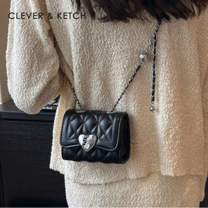 Fashionable Chain Link Ladies Crossbody Bag Small Square Geometric Pattern Single Shoulder Bag Stylish 2025 New Womens Handbag