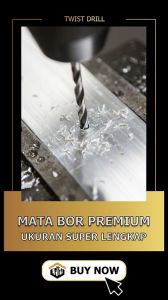 MATA BOR BESI PREMIUM 8MM / 10MM / 12MM KUALITAS BAGUS AWET KUAT TEBAL TWIST DRILL BIT / TEMBOK KAYU