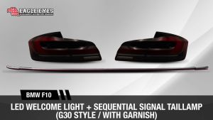 BMW 5 SERIES F10 F18 2010-2017 LED SEQUENTIAL SIGNAL WELCOME LIGHT G3 STYLE TAILLAMP WITH GARNISH LAMP