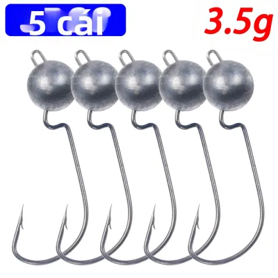 Bộ Móc Câu Jighead LAKBAT Strength 3.5g-14g Có Ngạnh Móc Câu Cá Dạng Sâu Thép Carbon Cao Mũi Lệch Mồi Mềm Phụ Kiện Câu Cá Crank.