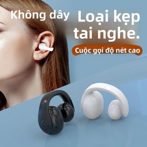 1 Tai Nghe Bluetooth Không Dây Dạng Kẹp Tai Nghe Đơn Tai Với Thời Lượng Pin Dài Tai Nghe Thể Thao Chống Nước Để Lái Xe Và Chạy Bộ
