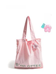 MABULA | Mabula Large Capacity Canvas Tote Bag Summer Beach Commuting Printed Letter Womens Handbag Soft Nylon Strap Korean Style