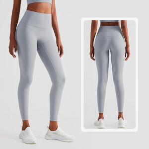 Slim Fit Yoga Pants Womens Sensation Tight No Seam High Waist Peach Butt Quick Dry Outdoor Sports Gym Trousers Thin