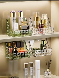 For Home Affordable Luxury Style Wall Hanging Storage Box Bathroom Toilet Cosmetic Shelf Punch-Free Waterproof Desktop Storage