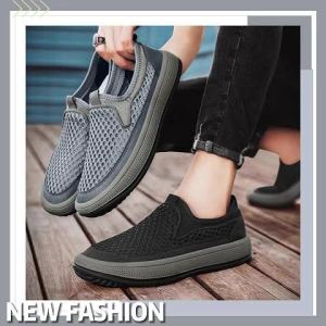 Sheii รองเท้าผ้าใบ สลิปออน สำหรับผู้ชาย มีระบายอากาศ ใส่สบาย ไม่ร้อน เหมาะกับวันสบายๆ แมทซ์ได้ทุกวัน ดีไซน์เรียบง่าย