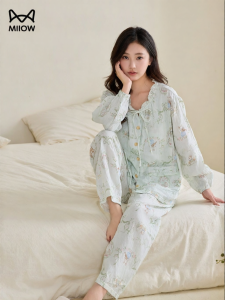 MiiOW | Antibacterial Cotton Postpartum Pajamas Breastfeeding Summer Sleepwear