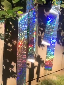 80M Chromatic Flashing Bird Scare Tape Reflective Repellent for Orchard Building Pest Birds