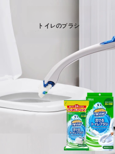 Japan Import Disposable Toilet Brush Disposable Bruch Head Dissolvable No Dead Angle For Home Cleaning Brush Punch-Free