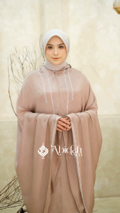 Abidah.id - (Free Sandal Wudhu) Mukena Dewasa Santorini Silk Diamond 2in1 Qaisara Series