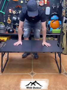 Foldable Camping Table Heavy Duty Carbon Steel Outdoor Picnic Desk Portable Hiking BBQ Fishing Equipment [COD Free Shipping]