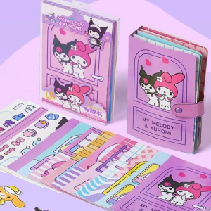 DIY Quiet Book Sanrio Paper Doll House Book Educational Childrens Puzzle Handmade
