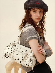 VANWALK | Large Capacity Polka Dot Bowling Shaped Handbag