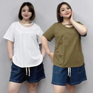 Lieoyuarn | Plus Size Loose Fit Slim Casual Design Tee