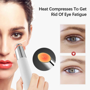 Hailicare IPL Eye Massager Electric Constant Temperature Heating Beauty Devices Blue Red Light Eye Care Pen Anti-Ageing Dark Circle Puffiness Removal Wrinkle Rejuvenation Beauty Care USB Charging
