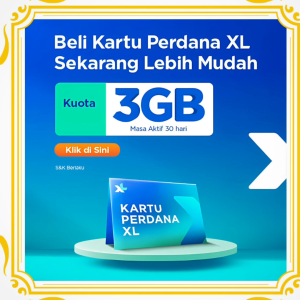 Kartu Perdana XL Kuota 3GB | Area Nasional
